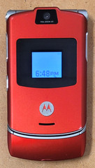 Motorola RAZR / Razor V3 – Red and Silver ( AT&T ) Flip Phone – Very Rare Color