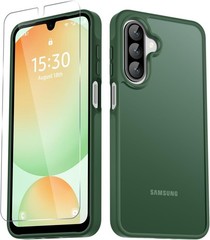 Samsung Galaxy A17 5G Case, Matte Phone Case with Screen Protector, Dark Green