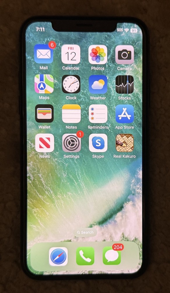 Apple iPhone X (10) 256 GB Unlocked Black Used BH Unknown