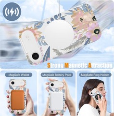 Magnetic Clear Floral Phone Case for iPhone Air – Elegant Aesthetic Cover