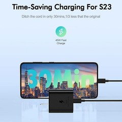 45W PD Super Fast Wall Charger+Type-C Cable For Samsung Galaxy S23 S22 S21 S20