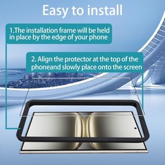 3PCS Screen Protector for Samsung Galaxy S24 Ultra 6.8 Inch Full Coverage Case F