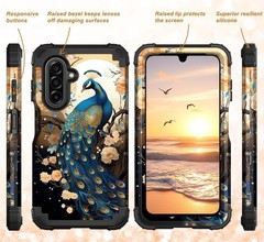 Samsung Galaxy A17 Case, Heavy-Duty Shockproof Hard Plastic Bumper + Soft Silico