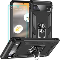 Google Pixel 6A Case with Screen Protector – Military Grade Protective Case Blac