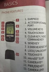 Verizon LG VN270 COSMOS TOUCH 3G Slide Phone & Instr Book – Parts or Collectible
