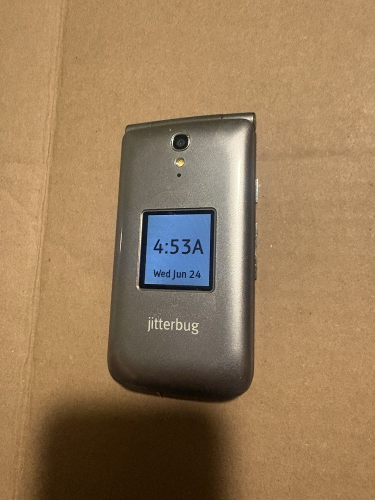 Alcatel Jitterbug Flip 4043S Flip Phone 4G LTE 3.2″ Display 4GB 2MP Camera Gray