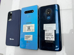 Lot Of 3 PHONES VORTEX CM62,LGH STYLO 6,MOTO G7 POWER
