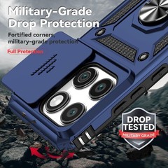 for Motorola Moto Edge 2025 Case with Tempered Glass Screen Protector Multicolor