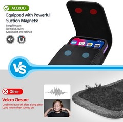 Leather Phone Holster with Strong Metal Belt Clip for iPhone 16/15/14/13/12 Pro