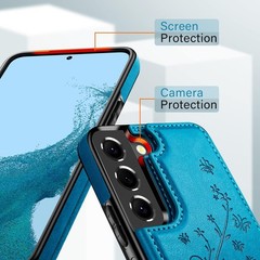 Wallet Case & Card Holder for Samsung Galaxy S23 Ultra Purple Double Magnetic Fl