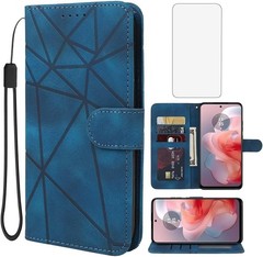 Case for Moto G Power 2024/Motorola G Power 2024 5G Wallet Case with Screen Prot