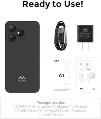 MIRO 4G Cell Phone – New Android 14 Go Edition Smartphone, 6″ Display, 2GB32GB