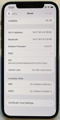 FULL POWER, GSM UNLOCKED iPhone 12, 64GB A2172 MGEF3LL/A FOR REPAIR iOS 18.6
