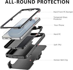 Samsung Galaxy S26 Ultra Case with Belt Clip Holster and 2X Screen Protector