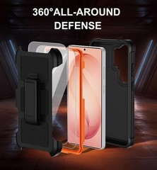 Samsung Galaxy S26 Ultra Case with Belt Clip Holster, Heavy Duty Shockproof Bump