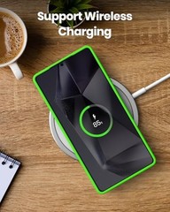 Silicone Case for Samsung Galaxy S25 Ultra, Soft Slim Liquid Silicone Neon Green