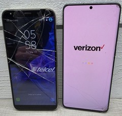Parts Only Lot of 2 Samsung Galaxy Phones One S20+ 5g Verizon And One S9+ Telcel
