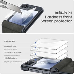 Case & Built-in Screen Protector for Samsung Galaxy Z Flip 6 & Z Flip 7 FE Ultra