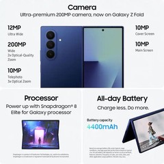 AT&T Samsung Galaxy Z Fold6 5G – 512GB – Navy – SM-F956UDBEATT