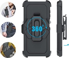 Samsung Galaxy A32 5G Case 6.5″ Belt Clip Holster Shockproof Protective Black