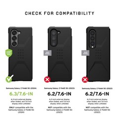 UAG Designed for Samsung Galaxy Z Fold 6 Case Plyo Ice Clear Rugged MIL-STD