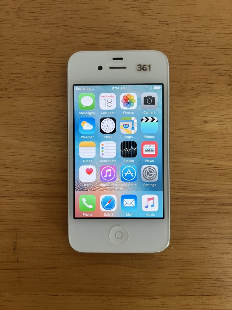 Apple iPhone 4s – 8GB – White (Verizon) Model A1387 (CDMA + GSM) *g5j*