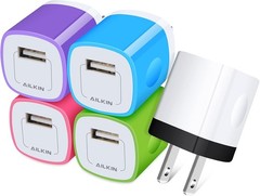 5 Pack 1A USB Wall Fast Charger Adapter for iPhone 17 16 15 14 13 12 Mini Pro Ma