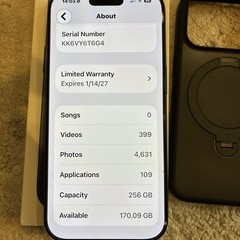 Apple iPhone 17 Pro 256GB 6.3″ 5G Fully Unlocked – Used For A Week