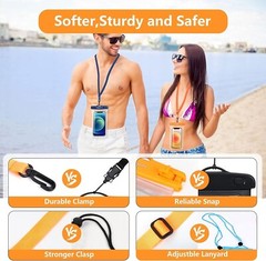 2Pack Universal Waterproof Phone Case Pouch Bag for iPhone 14 Pro Max/Galaxy S23