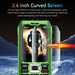 Rugged Mobile Phone M6000 GSM 2G Network 4 SIM Cards Magic Voice 3.5Mm Jack 2.4′