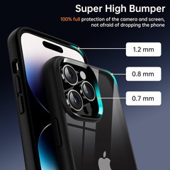 Shockproof Clear Case for iPhone 14 Pro Max, Hard Clear Back Four Corner Airbags