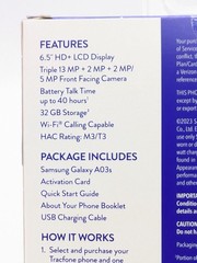 New Samsung Galaxy A03s 32G Black TraFone Prepaid Smartphone NIB