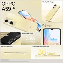 OPPO A59 5G Factory Unlocked Dual SIM 6GB RAM 128GB STORAGE 90Hz Display-GOLD