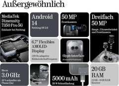 Nothing Phone (2a) Plus Smartphone, MTK 7350 Pro 50 MP Triple Camera