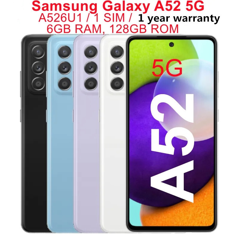 Samsung Galaxy A52 5G SM-A526U 128GB+6GB 64MP LTE Unlocked Smartphone New Sealed