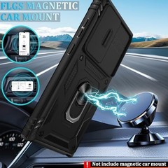 Fit for Samsung Galaxy S24 Ultra Phone Case with 360° Ring Kickstand & Screen Pr
