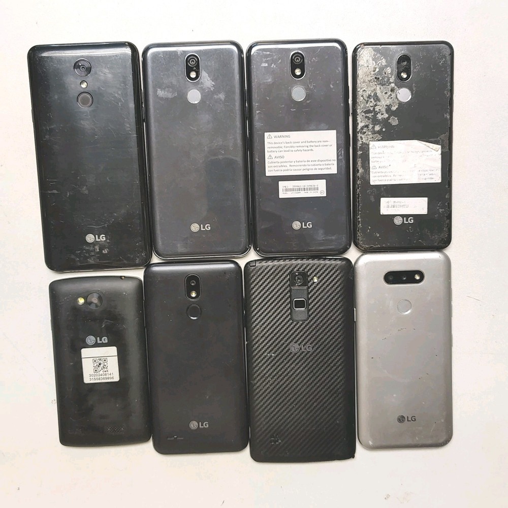Lot Of 8 LG Android Untested Cell Phones (For OEM Parts Or Repairs)
