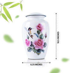 Hummingbird Printed Adult Cremation Urn | Large | 200 Cubic Inches | Multicolor