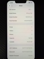 Apple iPhone 16e 128GB Black Unlocked 100% Battery Health Clean Excellent