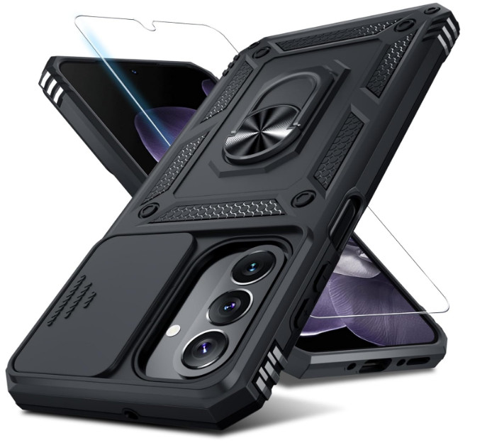 For Samsung Galaxy A26 5G Black Case With Heavy Duty Shockproof Protective Cover