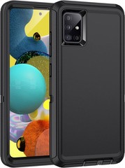 Galaxy A51 5G Case, Shockproof Dropproof Dustproof 3-Layer Protection Black Cove