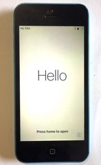 Apple iPhone 5C Blue 32GB ATT iOS 10 For Parts Bad Charge Port Ez Fix SmartPhone
