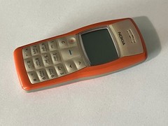 Finland Nokia 1100 – 240KB – (Red-Orange) (Unlocked) Gsm Vintage Mobile Phone