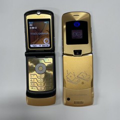 Unlocked Motorola RAZR V3i Dolce Gabbana Gold GSM Flip Bluetooth Mobile Phone