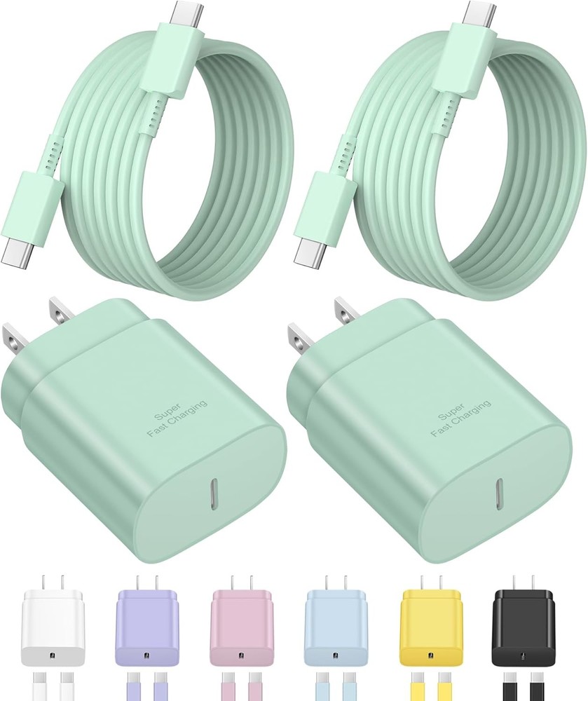 25W USB-C Fast Charger Adapter for iPhone 17, Samsung Galaxy S25/S24