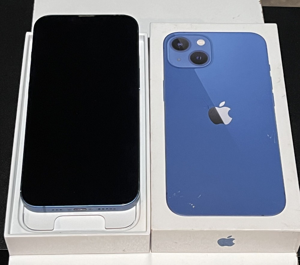 Apple iPhone 13-128GB-Blue Used(AT&T)(Dual SIM) See Pics Upper Camera Lens