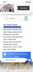 Samsung Galaxy A16 5G SM-S166V (Blue 128GB 4GB) please Read- For part’s only