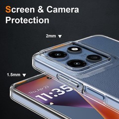 Clear Silicone TPU Cover for Moto G 2025 – Soft Slim Fit Protective Case