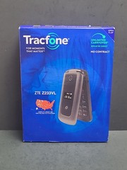 New Sealed Tracfone Z233VL Black Flip Cell Phone