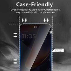 [3+3 PCS] Privacy Screen Protector & Camera Lens Protector for Motorola Moto G 5